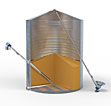 Flachbodensilo 100t und Be-/Entladeschnecke