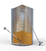 Flachbodensilo 140t und Be-/Entladeschnecke